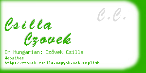 csilla czovek business card